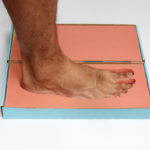 Orthopedic foam footprints or mold measurement from block to create custom made orthotics